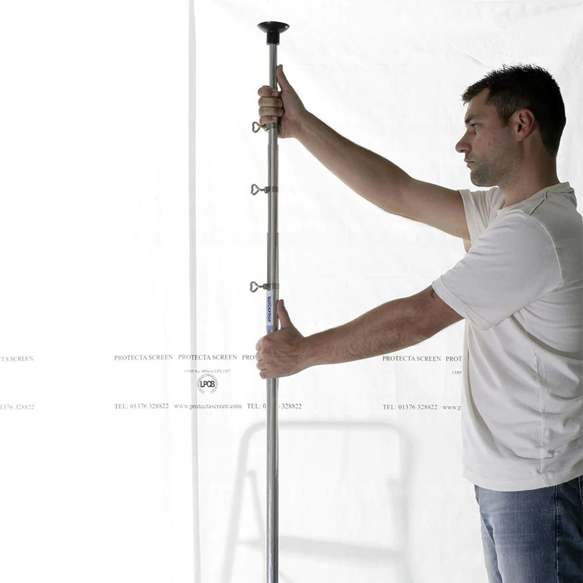 Tube Télescopique Quickprop (3m à 6m) | Perche Aluminium pour Barrière ...